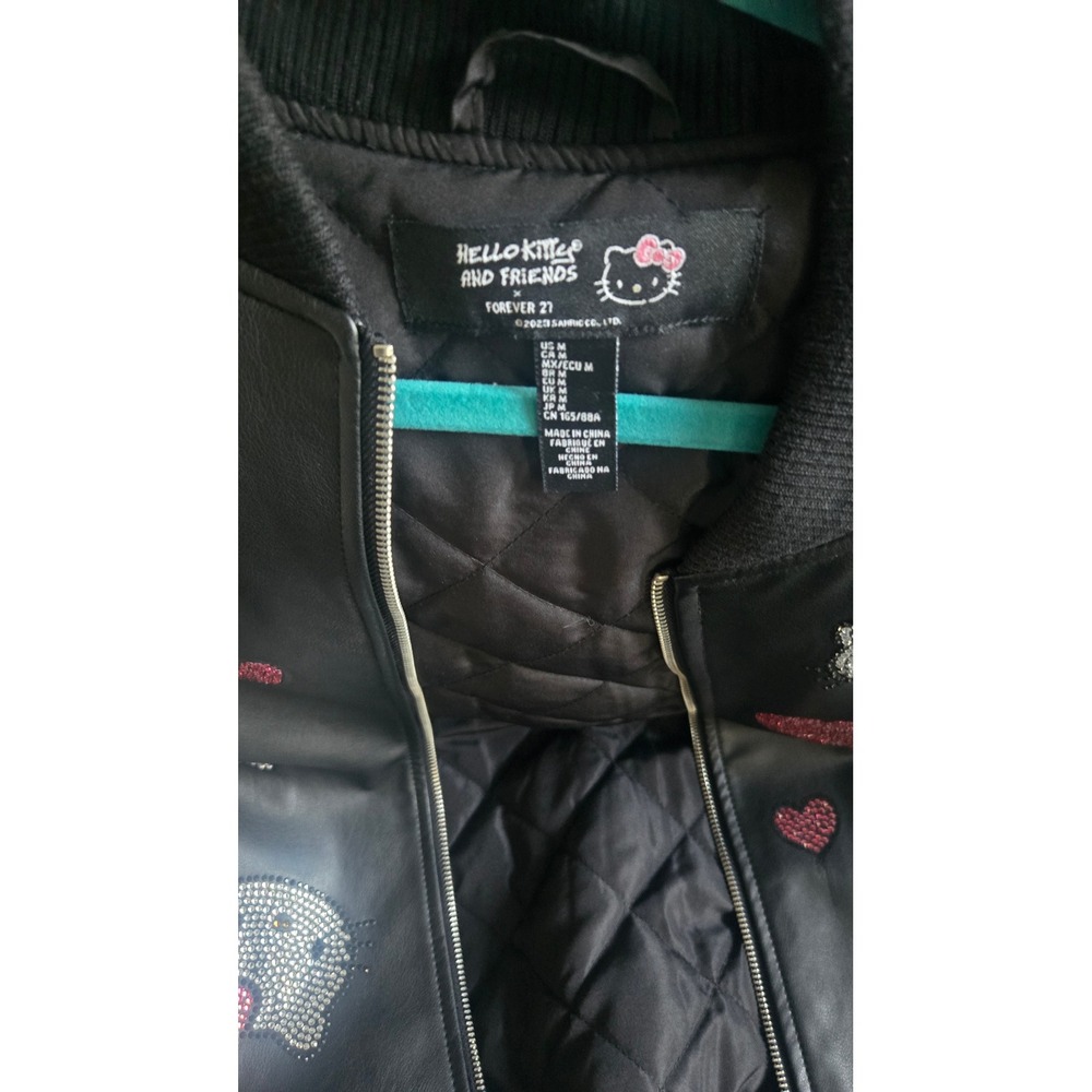 Forever 21 Hello Kitty and Friends Bomber Jacket Womens M Rhinestone Embellished - Picture 2 of 2
